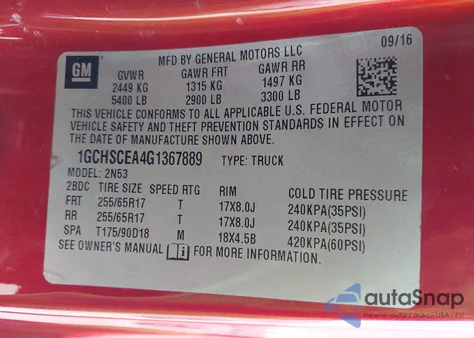 2016 Chevrolet Colorado Lt z USA, uszkodzony, nr VIN 1GCHSCEA4G1367889